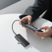Baseus Lite Series Hub 4in1 USB to 4x USB 3.0, 25cm (Black)