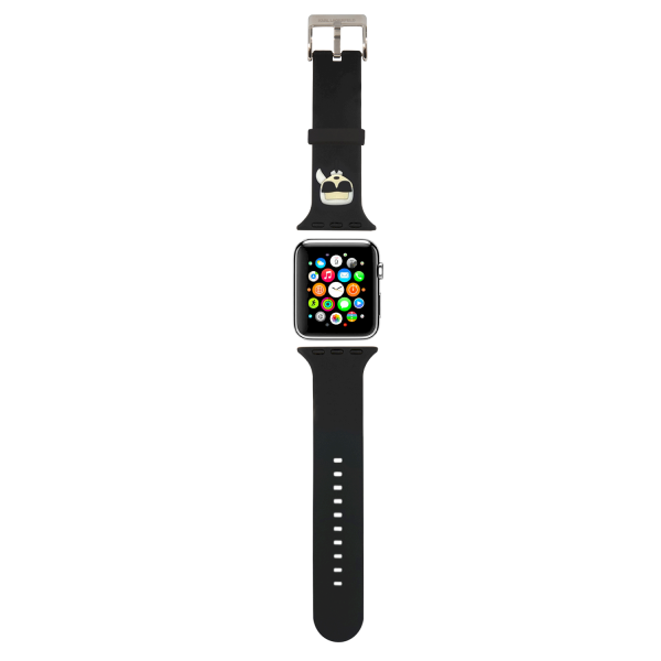 Обложка книги «Karl Lagerfeld Karl Head Watch Strap for Apple Watch 42/44mm Black»