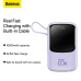 Baseus Qpow power bank 10000mAh built-in USB Type-C cable 22.5W Quick Charge SCP AFC FCP purple (PPQD020105)