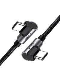USB-C to USB-C Angled Cable UGREEN US323, PD, 3A 60W, 2m (Black)