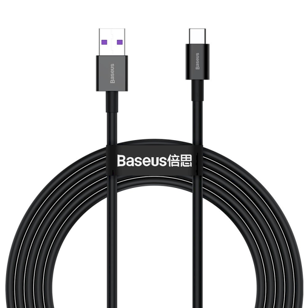 Обложка книги «Baseus Superior USB - USB Typ C fast charging data cable 66 W (11 V / 6 A) Huawei SuperCharge SCP 2 m black (CATYS-A01)»