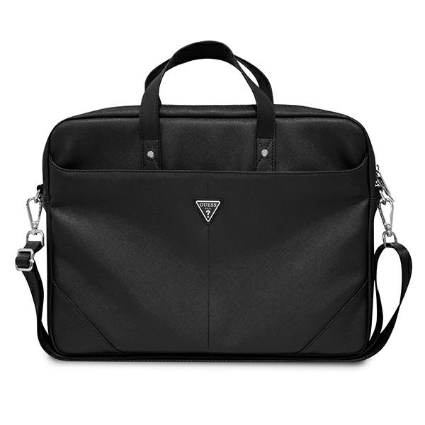 Обложка книги «Guess SaffianoTriangle Logo Computer Bag 15|16" Black»