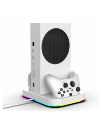 iPega XBS012S Multifunctional Charging and Cooling RGB Stand for Xbox Series S + 2pcs Batteries (Damaged Package)