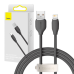 Baseus Jelly кабель USB Lightning, 2,4A, 1,2м (черный)