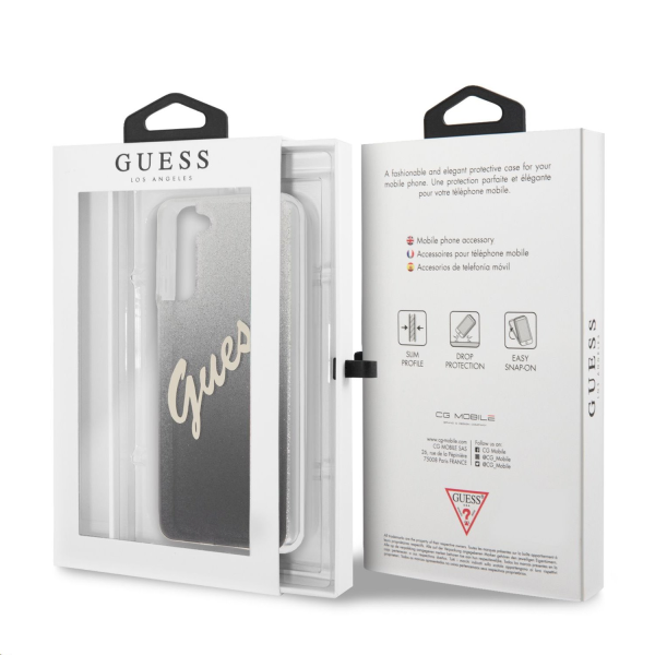 Обложка книги «GUHCS21MPCUGLSBK Guess PC/TPU Vintage Cover for Samsung Galaxy S21+ Gradient Black»