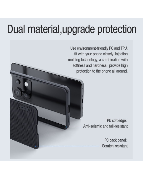 Дополнительное изображение книги «Nillkin Super Frosted PRO Magnetic Back Cover for Xiaomi Redmi Note 13 Pro 5G|Poco X6 5G Black»
