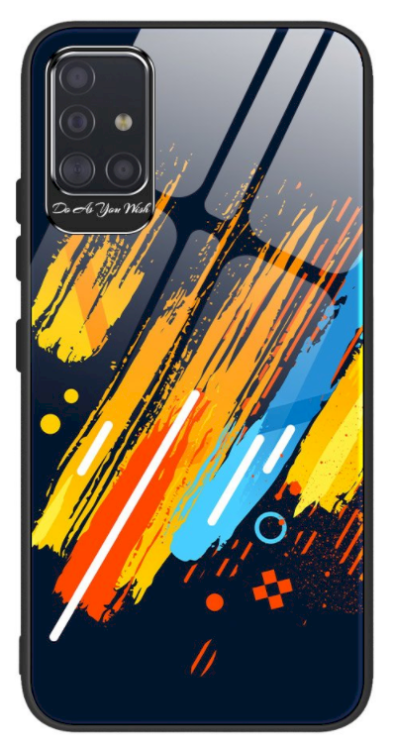 Fusion Color Glass Back Case Силиконовый чехол для Samsung A515 Galaxy A51 (Desing 5)