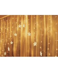 Световой занавес MOON 136 LED| Stars | теплый белый свет