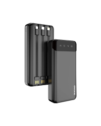 Dudao capacious powerbank with 3 built-in cables 20000mAh USB Type C + micro USB + Lightning black (Dudao K6Pro +)