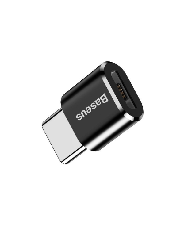 Baseus Mini Универсальный Адаптер Micro USB к USB Type-C Подключение Black