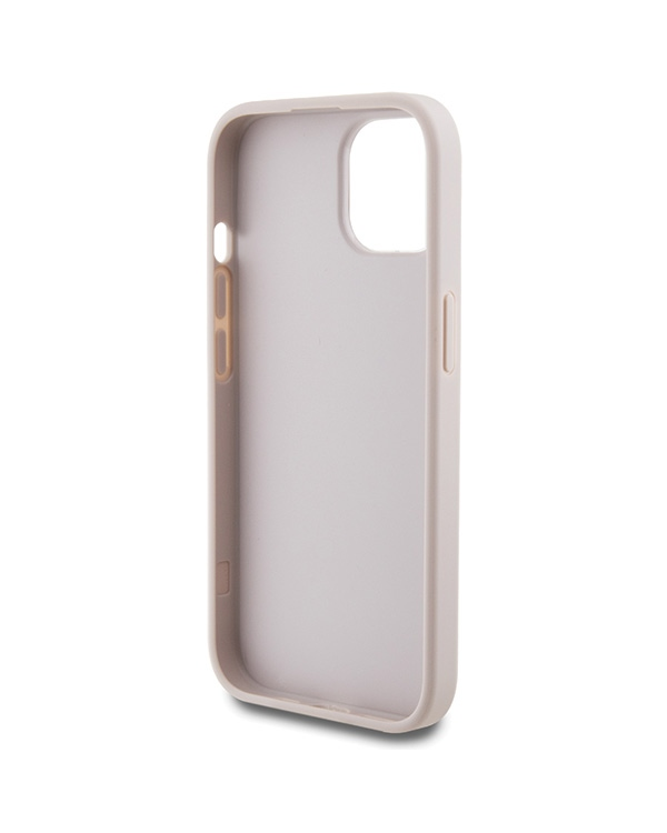 Guess GUHCP15SG4GFPI iPhone 15 6.1" różowy|pink hard case 4G Metal Gold Logo