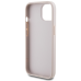 Guess GUHCP15SG4GFPI iPhone 15 6.1" różowy|pink hard case 4G Metal Gold Logo