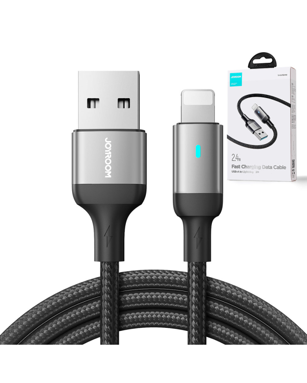 Дополнительное изображение книги «Joyroom USB - Lightning 2.4A A10 Series кабель 2 м черный (S-UL012A10)»