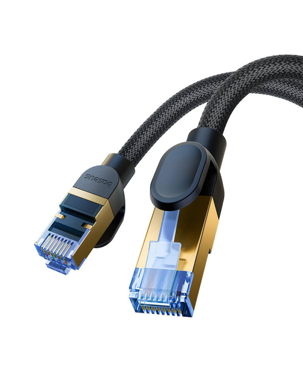 Braided network cable cat.7 Baseus Ethernet RJ45, 10Gbps, 2m (black)
