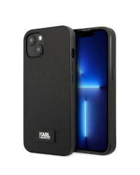 Karl Lagerfeld Saffiano Plaque Case for iPhone 13 mini Black