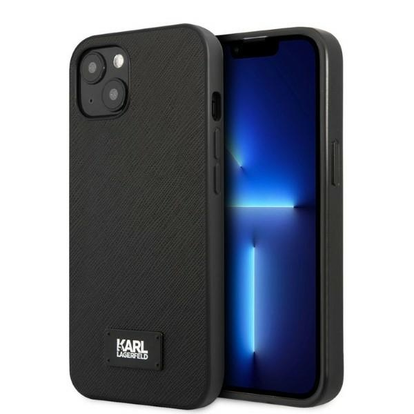 Обложка книги «Karl Lagerfeld Saffiano Plaque Case for iPhone 13 mini Black»