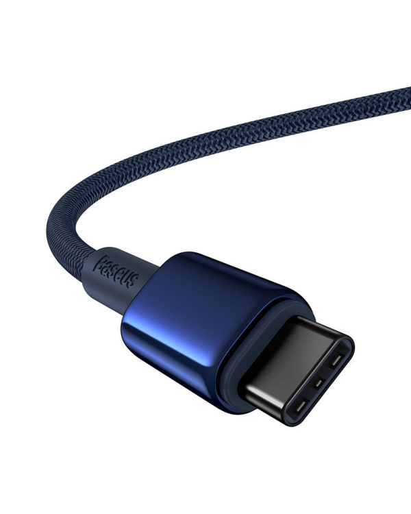 Кабель USB-C - USB-C Baseus Tungsten Gold, 100 Вт, 1 м (синий)