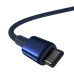 Кабель USB-C - USB-C Baseus Tungsten Gold, 100 Вт, 1 м (синий)