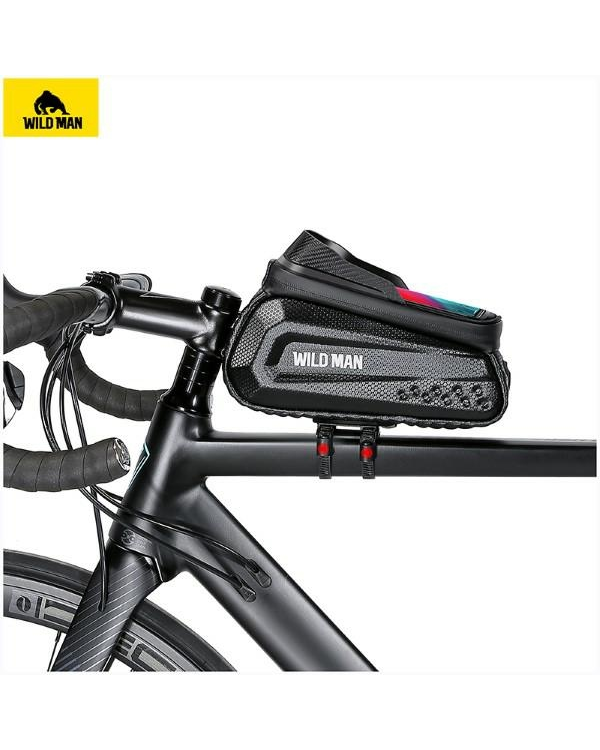 Etui|uchwyt rowerowy WILDMAN L E10S sakwa na ramę czarna|black