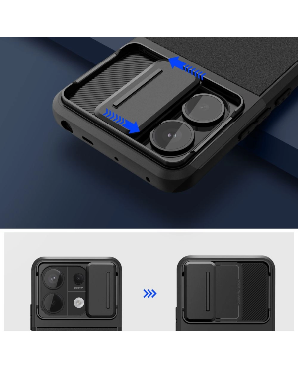 Tech-Protect Velar Cam+ case for Xiaomi Redmi Note 13 Pro 5G | Poco X6 5G - black