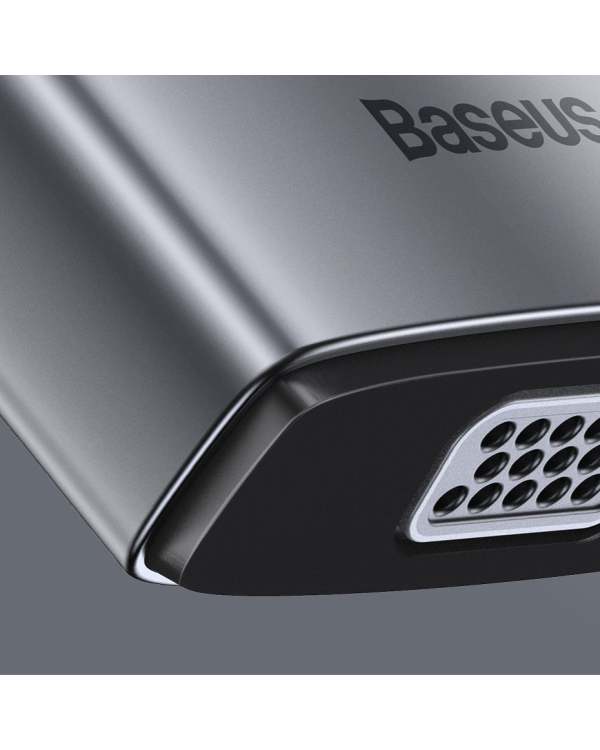 Дополнительное изображение книги «Концентратор 11in1 Baseus Metal Gleam Series, USB-C - 3x USB 3.0 + 2x HDMI + USB-C PD + Ethernet RJ45 + microSD|SD + VGA + AUX»