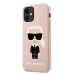 Karl Lagerfeld KLHCP12SSLFKPI iPhone 12 mini 5,4" hardcase jasnoróżowy|light pink Silicone Iconic