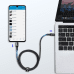 Baseus HALO USB-C -> USB-C Провод для Зарядки 60W / PD 2.0 / LED / 200 cm Черный