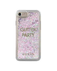 Guess GUHCP7GLUQPU iPhone 6|7|8 |SE 2020 | SE 2022 фиолетовый|пурпурный жесткий чехол Liquid Glitter Party