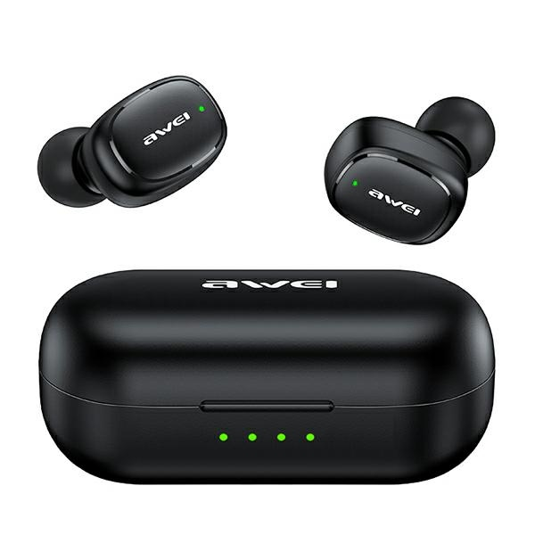 Обложка книги «AWEI słuchawki Bluetooth 5.1 T13 Pro TWS + stacja dokująca czarny|black»