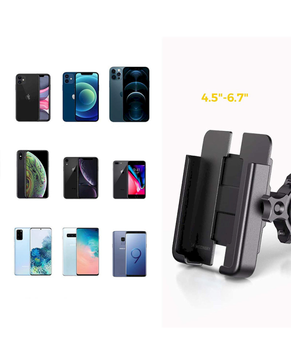 Wozinsky Metal Bike Smartphone Handlebar Mount Black (WBHBK3)