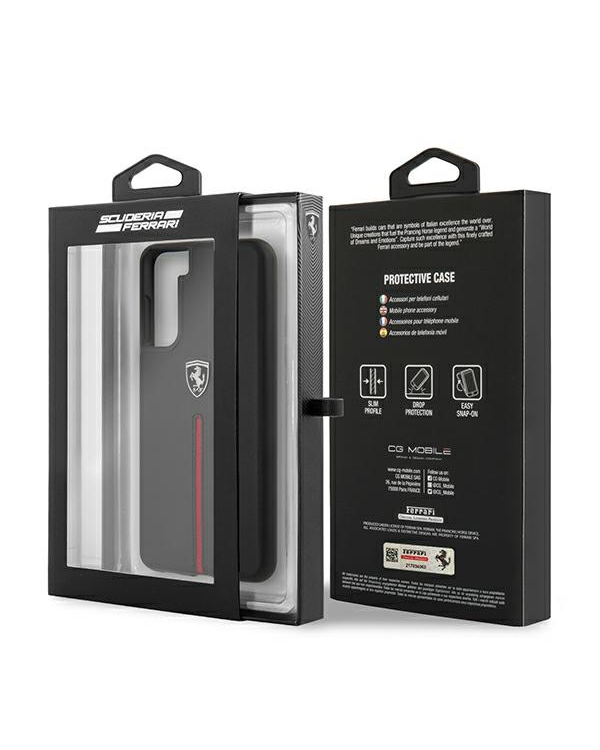 Ferrari FEOSIHCS21SBK S21 G991 черный жесткий кейс Off Track Leather Nylon Stripe