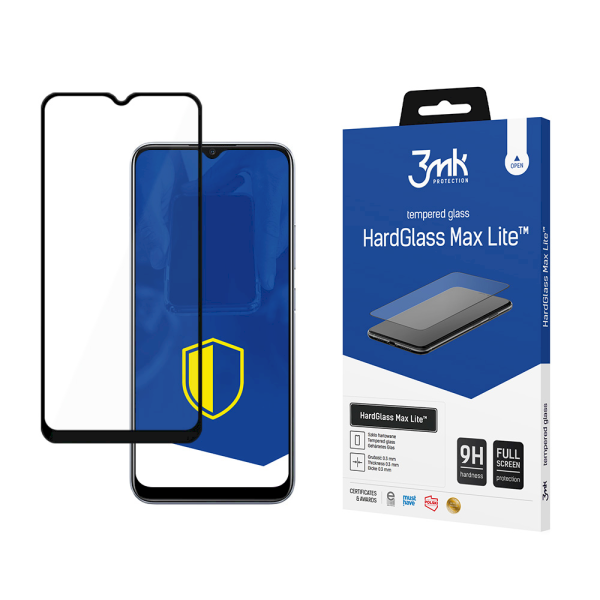Обложка книги «Realme C21 Black - 3mk HardGlass Max Lite™ screen protector»