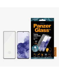 PanzerGlass E2E Microfracture Sam S21 Ultra G998 Case Friendly Finger Print AntiBacterial czarny|black