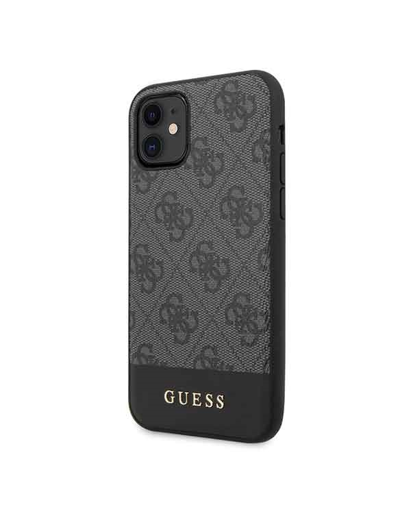 GUHCN61G4GLGR Чехол Guess 4G Stripe для iPhone 11 серый