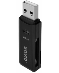 Karšu lasītājs Savio USB 2.0 SD Black