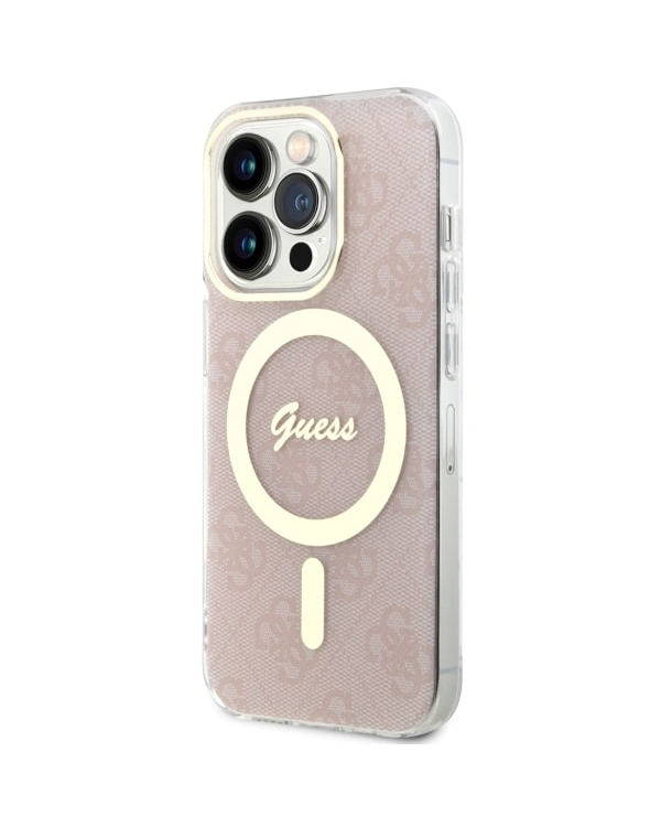 Guess GUHMP14LH4STP iPhone 14 Pro 6.1" różowy|pink hardcase 4G MagSafe