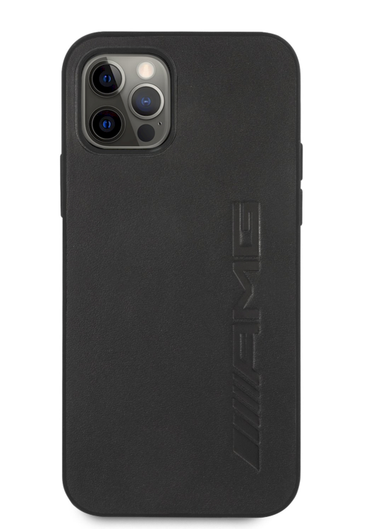 Обложка книги «AMHCP12LDOLBK AMG Leather Big Stamped Logo Hard Case for iPhone 12 Pro Max 6.7 Black»