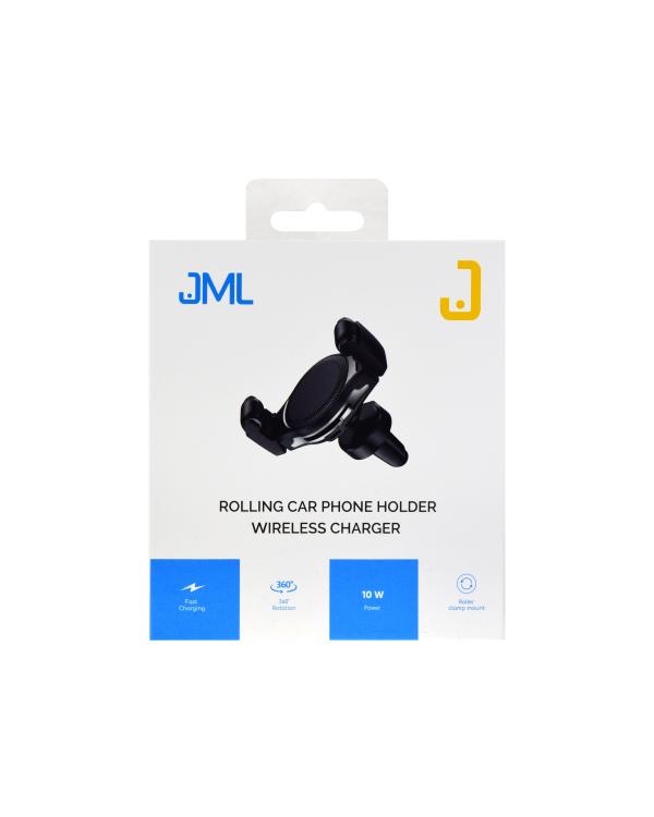 JML CH-108 универсальный держатель с беспроводной зарядкой 10W черный