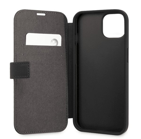 Обложка книги «BMBKP13SPUCARTCBK BMW M Book Carbon Stripe Case for iPhone 13 Mini Black»