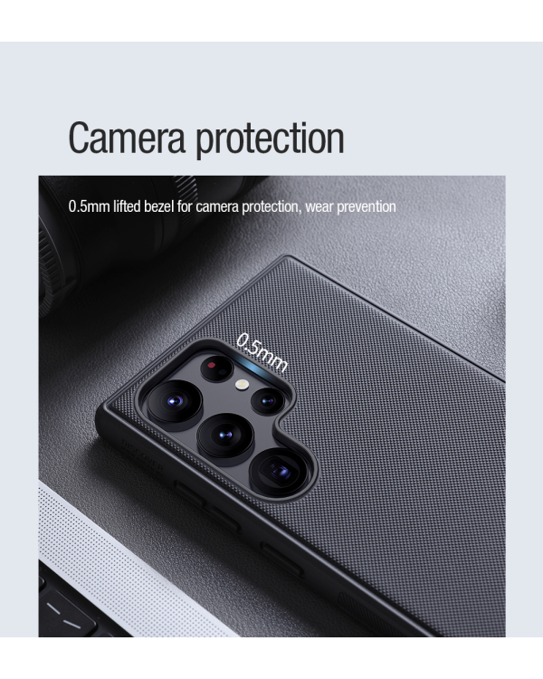 Магнитная задняя крышка Nillkin Super Frosted PRO для Samsung Galaxy S23 Ultra | черный