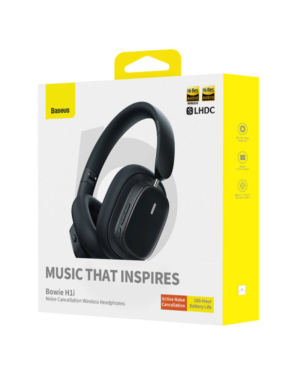 Wireless Headphones with Noise-Cancellation Baseus Bowie H1i (Black)
