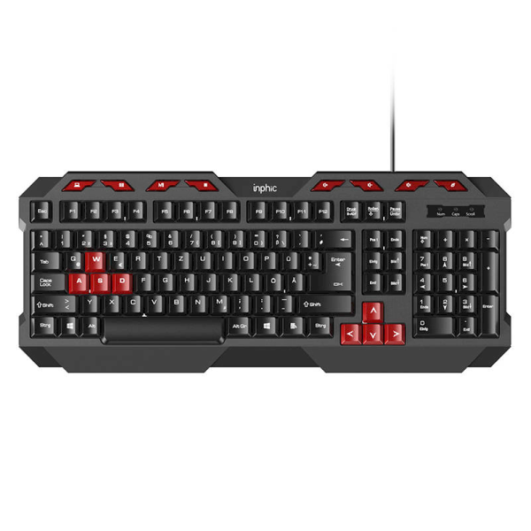 Обложка книги «Inphic V610 Wired Keyboard (Black and Red)»