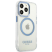 Guess GUHMP13XHTRMB iPhone 13 Pro Max 6,7" niebieski|blue hard case Metal Outline Magsafe