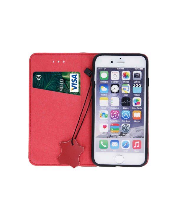 Fusion Genuine Leather книжка чехол для Xiaomi Redmi 12C красный