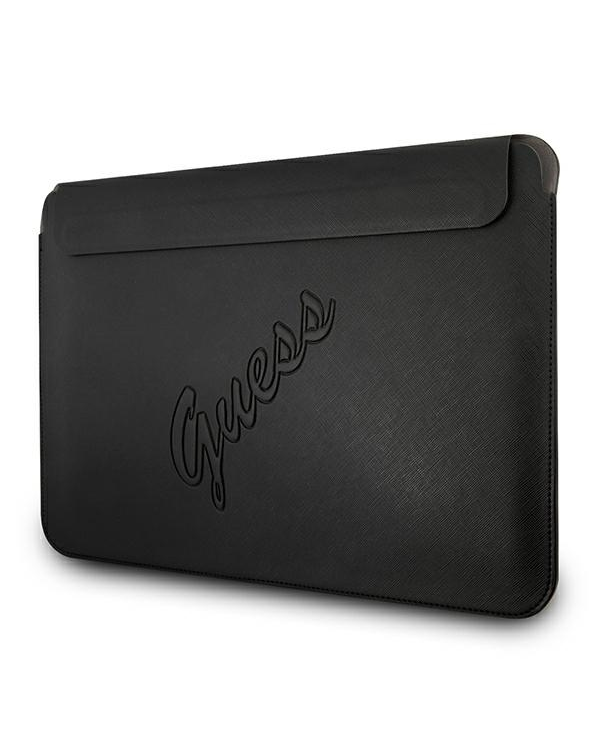 Original GUESS Laptop Sleeve Saffiano Script GUCS13PUSASBK 13 inches black