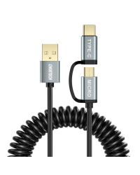 Choetech 2in1 USB - USB Type C / micro USB charging data cable 1,2m black (XAC-0012-101BK)