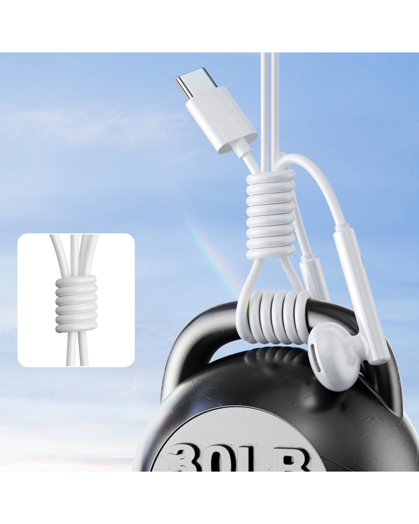 Joyroom JR-EC05 USB-C in-ear headphones - white