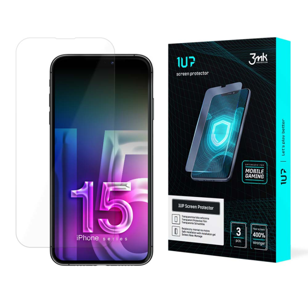 Обложка книги «Apple iPhone 15 Plus - 3mk 1UP screen protector»