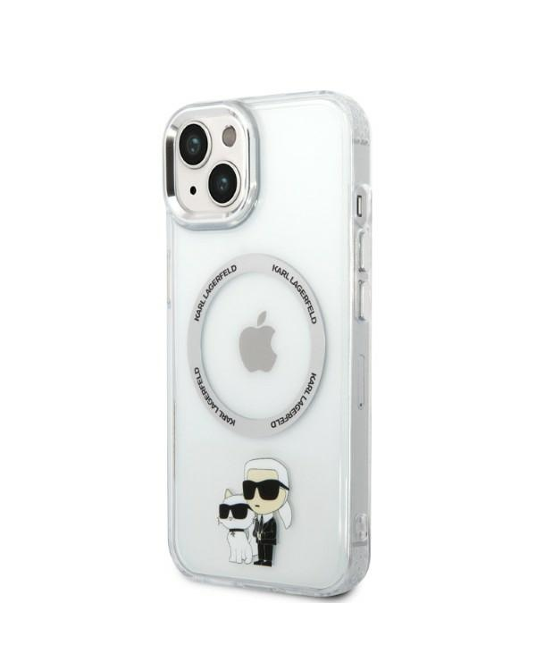 Karl Lagerfeld MagSafe Compatible Case IML Karl and Choupette NFT for iPhone 14 Transparent