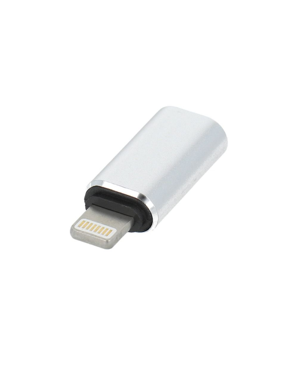 Fusion адаптер Type-C / USB-C на Lightning серебряный